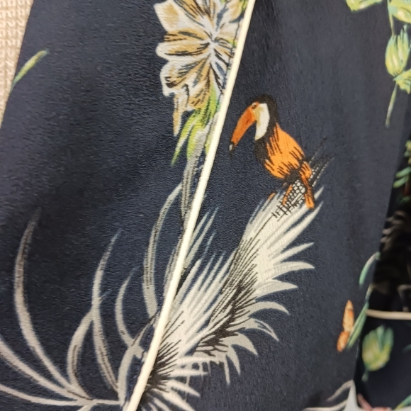 Size Small Rachel Roy Forest Wrap Dress Floral Botanical Blue Green Botanical - Picture 7 of 13